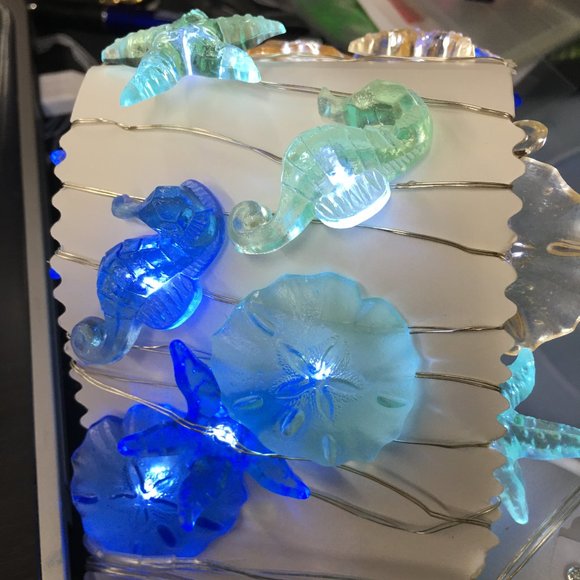 Seahorse, Nautical Sea Shell String Lights w/ Remote Control = NEW Box ba1 - Picture 5 of 5